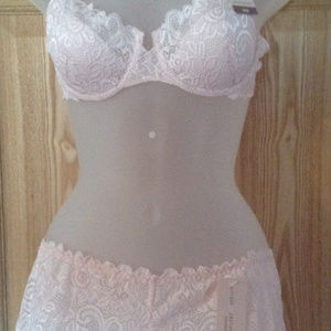 Lace Bra with Matching Boy Short